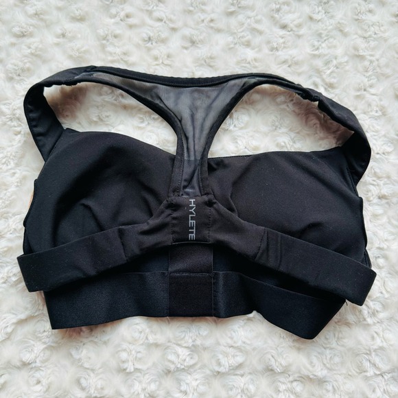 Hylete Lumis Black Mesh Racerback Sports Bra with Removeable Pads NEW Sz Small - Picture 3 of 6